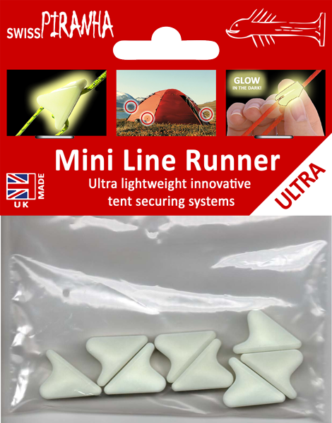 Swiss Piranha Line Runners (set of 8), glow in the dark