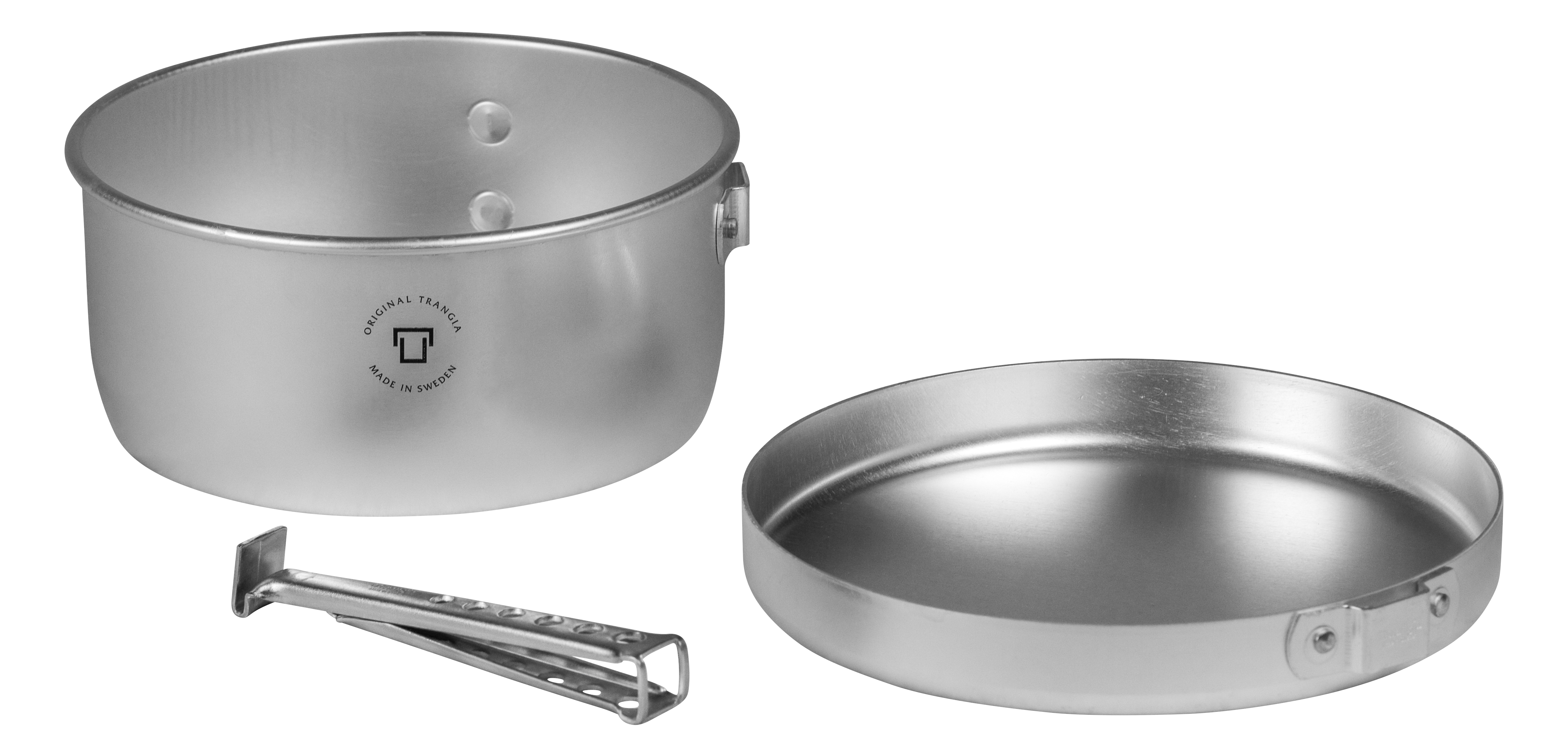 TR Campingset Alu, 3-teilig Topf, Bratpfanne, Griff