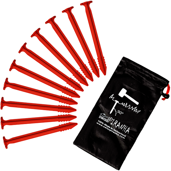 Swiss Piranha Swiss Piranha Pegs RT180 (Set mit Tasche 10 Stück)