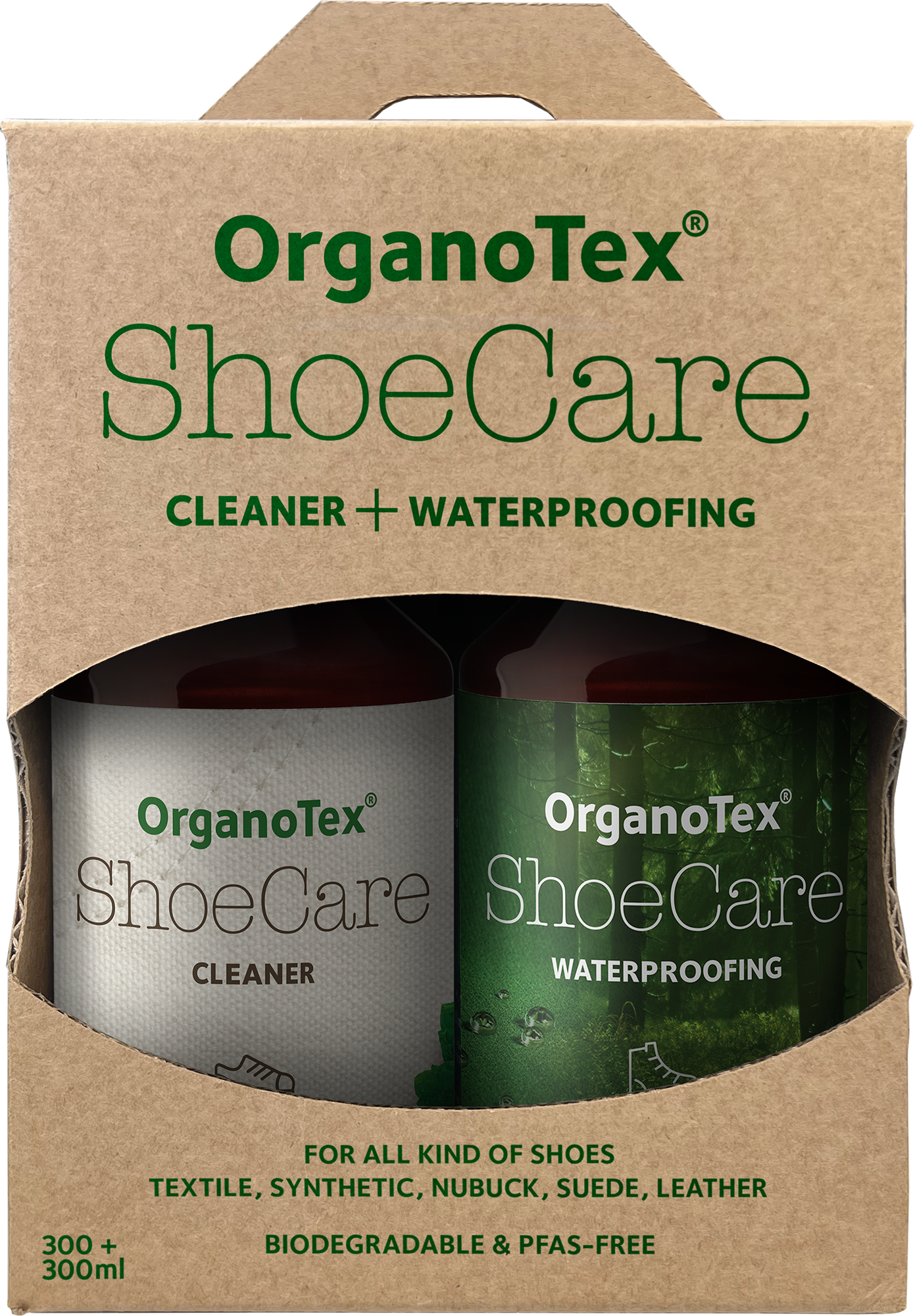 OrganoTex Shoe Care Kit Clean + Reproof spray (300ml)