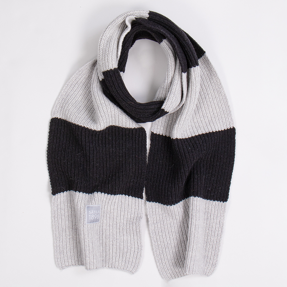 Sätila Lexby scarf stripe lt grey combo OS