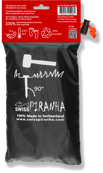 Swiss Piranha Swiss Piranha Pegs RT180 (Set mit Tasche 10 Stück)