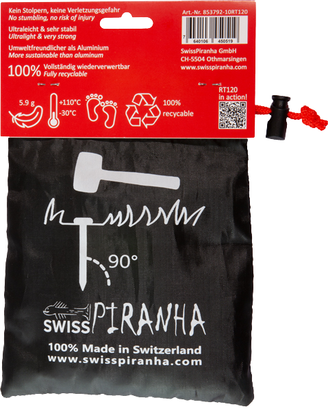 Swiss Piranha Zeltheringe RT120 (10er-Set im Säckli)