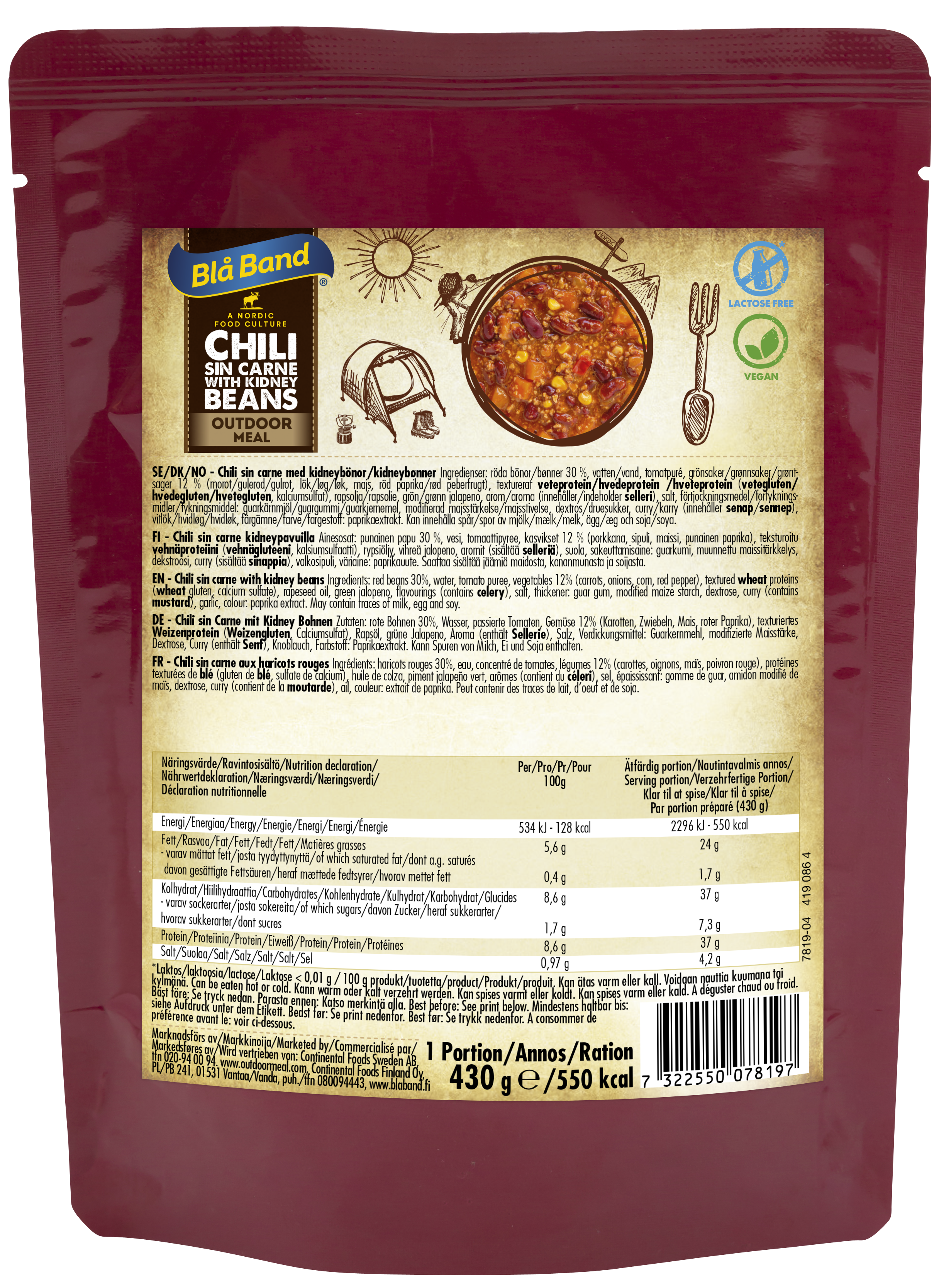 Blå Band Chili sin Carne