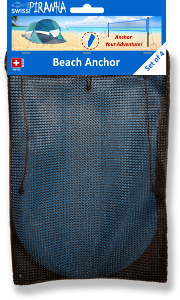 Swiss Piranha Strand Anker (4er-Set inkl. Packsack)