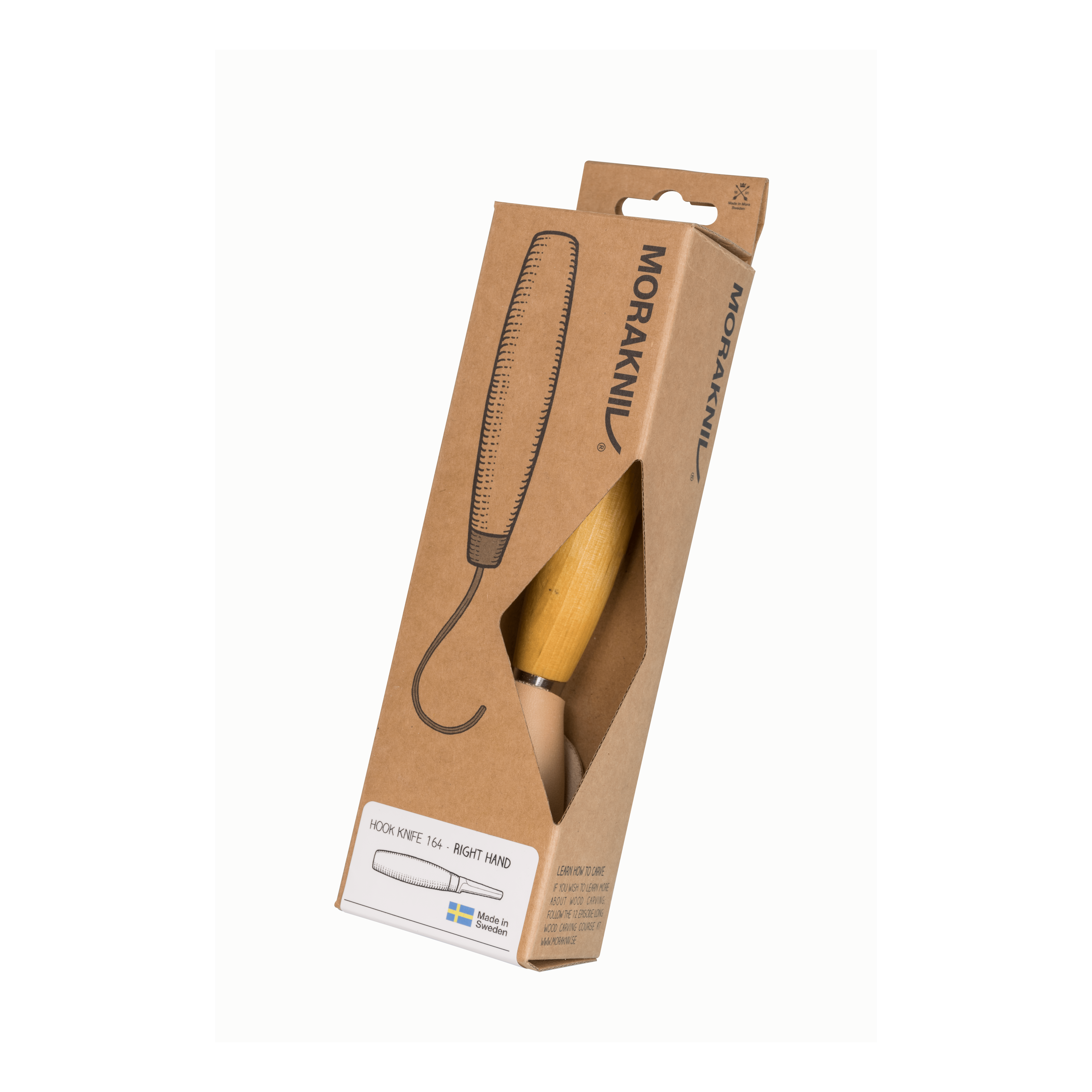 Morakniv Hook Knife 164 Right Hand with Leather Sheath (S) Natural